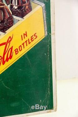 Vintage Coca Cola Coke Put A case In Your Car Cardboard Sign Display Paper