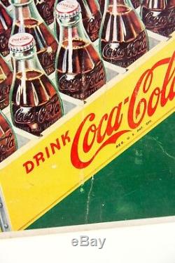 Vintage Coca Cola Coke Put A case In Your Car Cardboard Sign Display Paper