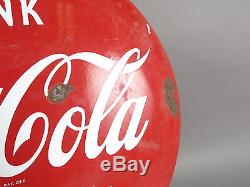Vintage Coca-Cola (Coke) Round Metal Advertising Sign