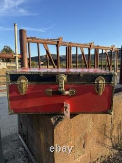 Vintage Coca Cola Coke Soda Machine Sign Trunk Footlocker Toy Chest Box Seward