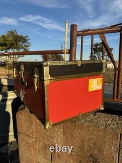 Vintage Coca Cola Coke Soda Machine Sign Trunk Footlocker Toy Chest Box Seward
