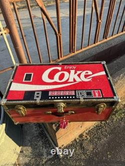 Vintage Coca Cola Coke Soda Machine Sign Trunk Footlocker Toy Chest Box Seward