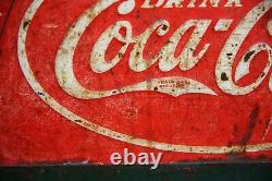 Vintage Coca Cola Cooler 1930 Countertop Display Green with Bottle Opener RARE