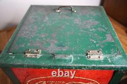 Vintage Coca Cola Cooler 1930 Countertop Display Green with Bottle Opener RARE