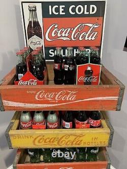 Vintage Coca Cola Crates, Bottles and Display Hand Truck/DollyCart