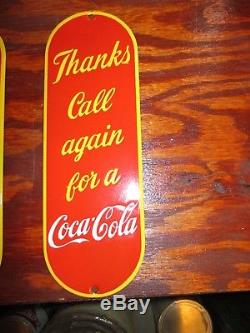 Vintage Coca Cola Door Push Porcelain Sign Coca Cola Porcelain Sign