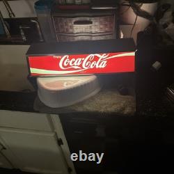 Vintage Coca-Cola Double Sided Coke Soda Fountain Machine Topper Light Sign