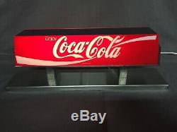 Vintage Coca-Cola Double Sided Coke Soda Fountain Machine Topper light Sign