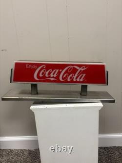 Vintage Coca-Cola Enjoy Coca-Cola soda fountain machine topper sign