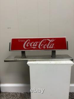 Vintage Coca-Cola Enjoy Coca-Cola soda fountain machine topper sign