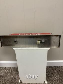 Vintage Coca-Cola Enjoy Coca-Cola soda fountain machine topper sign