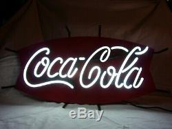 Vintage Coca-Cola Fishtail Neon Light-Up Sign 1993