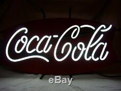 Vintage Coca-Cola Fishtail Neon Light-Up Sign 1993