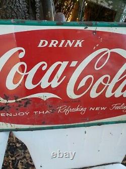 Vintage Coca Cola Fishtail sign soda original