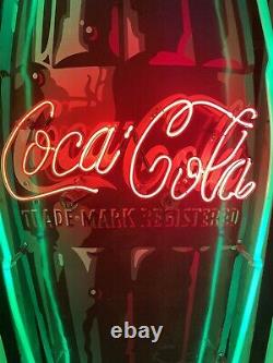 Vintage Coca Cola Foot neon sign 100% Authentic Original Sign With Neon Add
