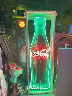 Vintage Coca Cola Foot neon sign 100% Authentic Original Sign With Neon Add
