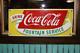 Vintage Coca Cola Fountain Service Porcelain Drink Sign Collectable Rare