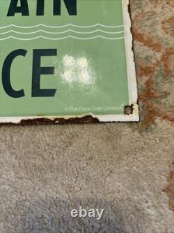 Vintage Coca Cola Fountain Service Porcelain Sign 17 X 5 1/2