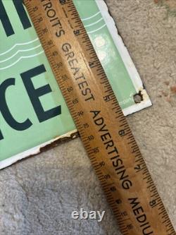 Vintage Coca Cola Fountain Service Porcelain Sign 17 X 5 1/2