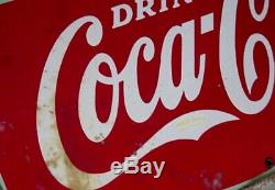 Vintage Coca Cola Fountian Service Porcelain Sign