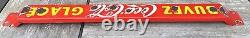 Vintage Coca Cola French Canadian Buvez Glace Porcelain Sign Door Push Bar Store