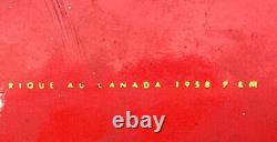 Vintage Coca Cola French Canadian Buvez Glace Porcelain Sign Door Push Bar Store