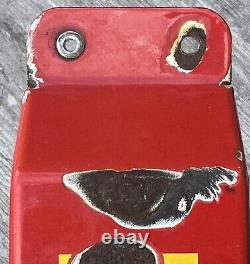 Vintage Coca Cola French Canadian Buvez Glace Porcelain Sign Door Push Bar Store