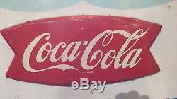 Vintage Coca Cola Groceries-Meats Hand Painted Wood&Metal Sandwich Board Signs