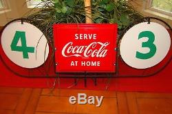 Vintage Coca Cola Grocery Store Aisle Marker Sign 1950's Double Sided