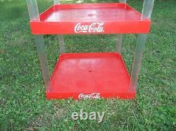 Vintage Coca Cola Heavy Plastic 4 Shelf Store Display Rack Sturdy 46 Tall