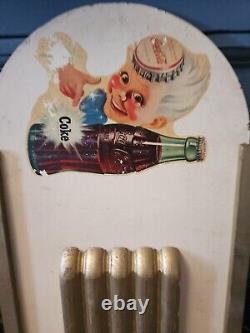 Vintage Coca Cola Kay Inc. Sprite Boy Masonite Display Sign Super Rare