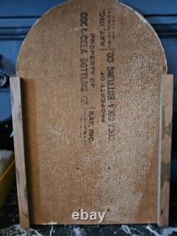 Vintage Coca Cola Kay Inc. Sprite Boy Masonite Display Sign Super Rare