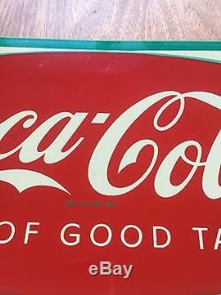 Vintage Coca Cola King Size fish tail sign NM Robertson 58 Coke