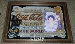 Vintage Coca Cola LARGE 5 cent Relieves Fatigue Sign Mirror Frame Coke Carnival