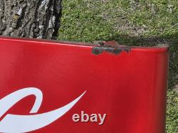 Vintage Coca Cola Large Metal Sign 5.5 ft X 2 ft Porcelain! Original! Great