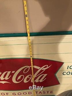 Vintage Coca Cola Large Sign Rare Find
