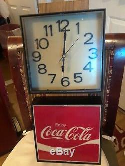 Vintage Coca Cola Light Up Clock Sign