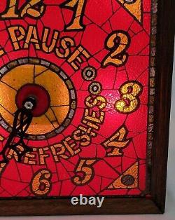 Vintage Coca Cola Lighted Clock Stained Glass Look IMS Corp 1979, Read