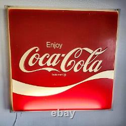 Vintage Coca-Cola Lighted Sign 54x54 Lexan Sign