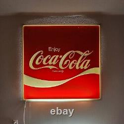 Vintage Coca-Cola Lighted Sign 54x54 Lexan Sign