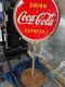 Vintage Coca-Cola Lollipop Sidewalk Sign Double Sided 1930's