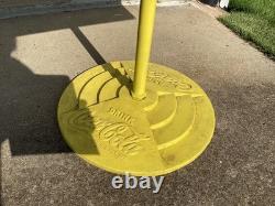 Vintage Coca-Cola Lollipop Sign Table Cast Iron Base Coke Antique PICK UP ONLY