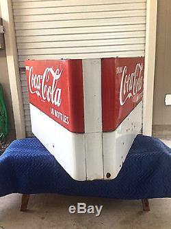 Vintage Coca Cola Marquis Sign Porcelain 2 Sided Wall Mount Soda Fountain Emp126