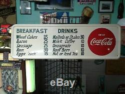 Vintage Coca Cola Menu Board