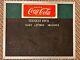 Vintage Coca Cola Menu Board Circa 1940s-1950s Felt With Letters 20x25 Size