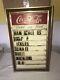Vintage Coca Cola Menu Board Sign Soda Coke Advertising 30x18 Rare Design