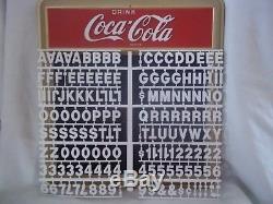 Vintage Coca-Cola Menu Board Sign! Withletters & numbers set