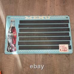 Vintage Coca Cola Menu Board Things Go Better With Coke Rare Sign