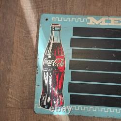 Vintage Coca Cola Menu Board Things Go Better With Coke Rare Sign