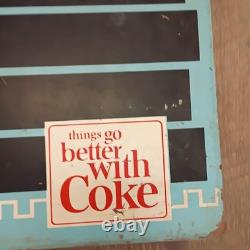 Vintage Coca Cola Menu Board Things Go Better With Coke Rare Sign